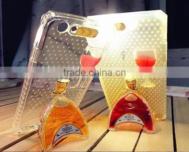 Flash mobile phone shell, mobile phone shell with wine cup bracket