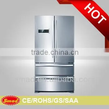 Defrost side by side refrigerator with home minibar