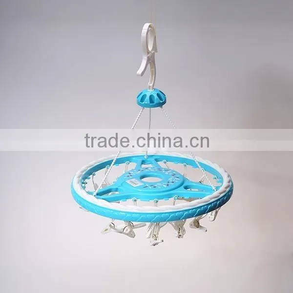 High Quality Round Shaped Plastic Drying Hanger 24 Pegs/set