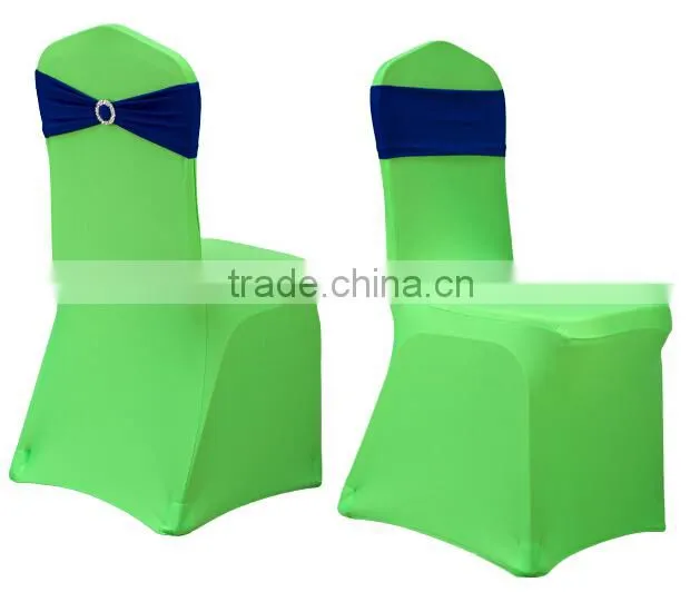 cheap black spandex chair cover with chair band and buckle