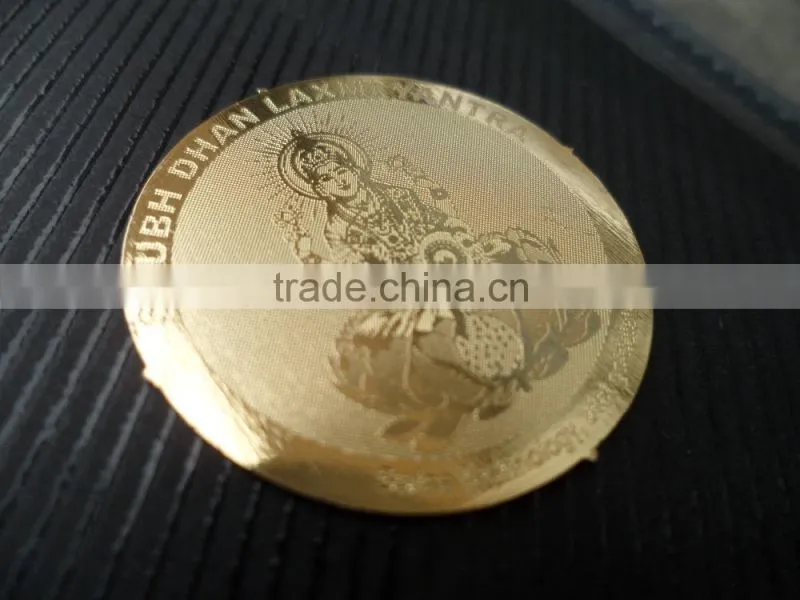 Custom design logo thin nickel metal sticker for luxury gifts,furnitures