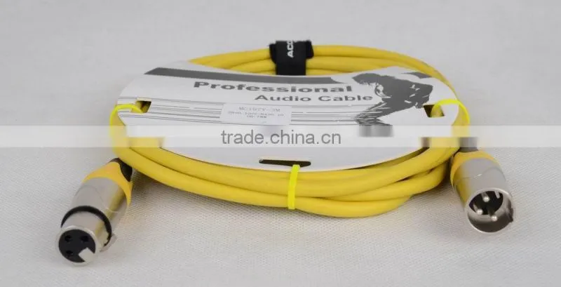 10ft yellow color microphone patch cable by low noise MC197Y-3M