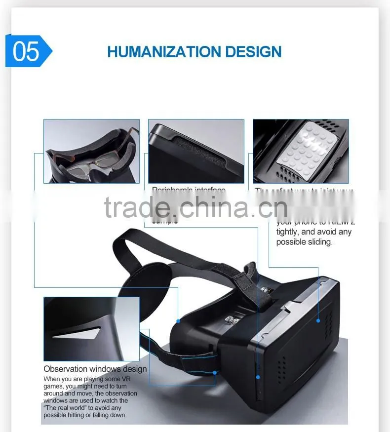 dropship New 2nd Gen VR BOX Virtual Reality 3D Glasses for sexy vedio movies