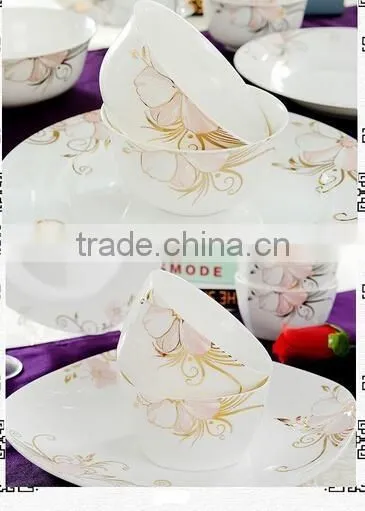 56 pcs Middle East Style Ceramic Dinnerware Tableware Set