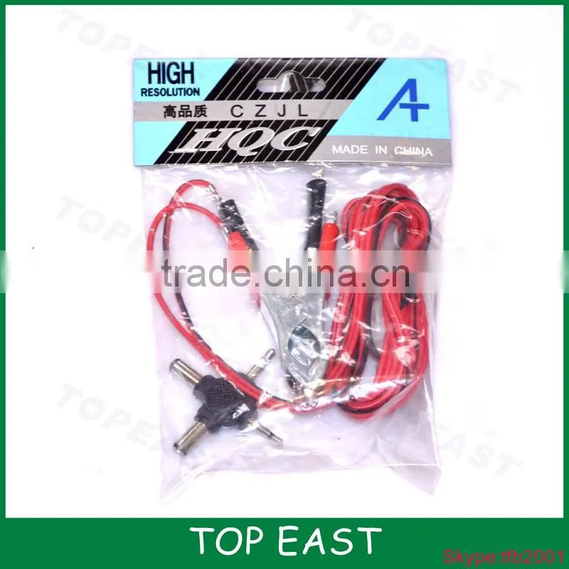 Alligator battery clamp clips with DC plug/aluminium brass battery clip