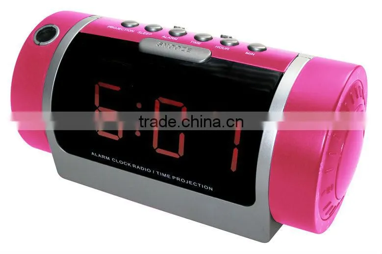 long shape desktop Projector Clock Radio