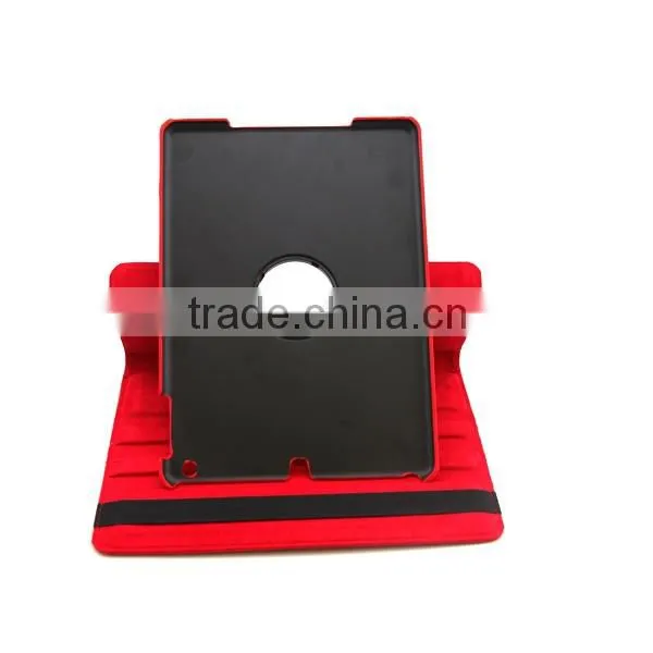 flannel PU Leather case for Apple IPAD/IPAD mini/Tablet,can be rotated and folded