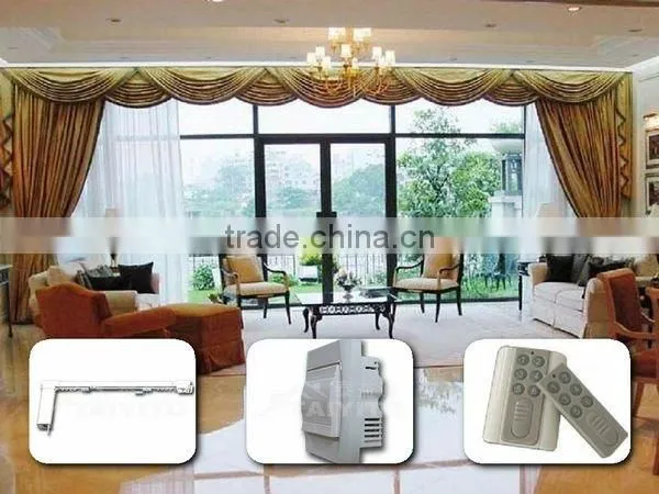 remote controlled electric curtain motor with metal rods