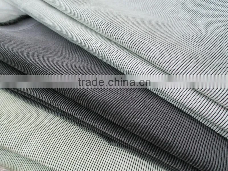 16 wale black silk elastic corduroy