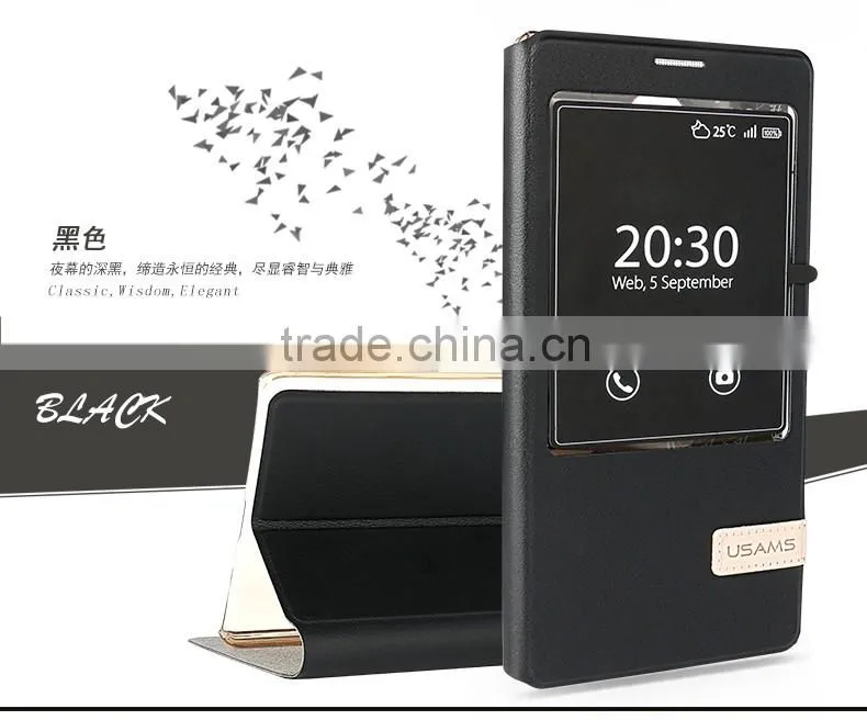 USAMS Muge Series Window PU Leather Stand Flip Cover Case For Huawei Mate 8 MT-5338