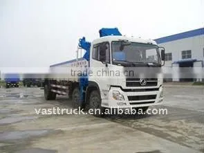 Dongfeng Tianlong 8 tons small-scale triaxial truck mounted crane factory directly sales