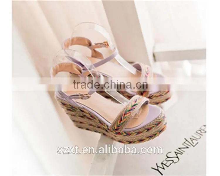 wedge heel shoes women height increasing shoes New arrival ladies wedge heel shoes