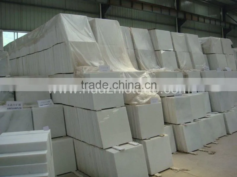 China pure crystal white marble slab/tiles for sale
