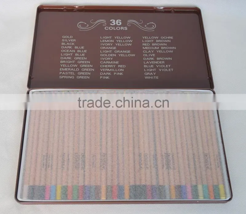 36colors Professional Drawing Pencil, FSC Cerfified Pencils in Tin case