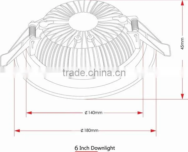 CE, RoHS approved no UV no infrared radiation LED downlight for indoor
