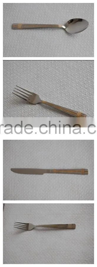 2013 Most Popular Gold - Plated Stainless steel Unique dinnerware set