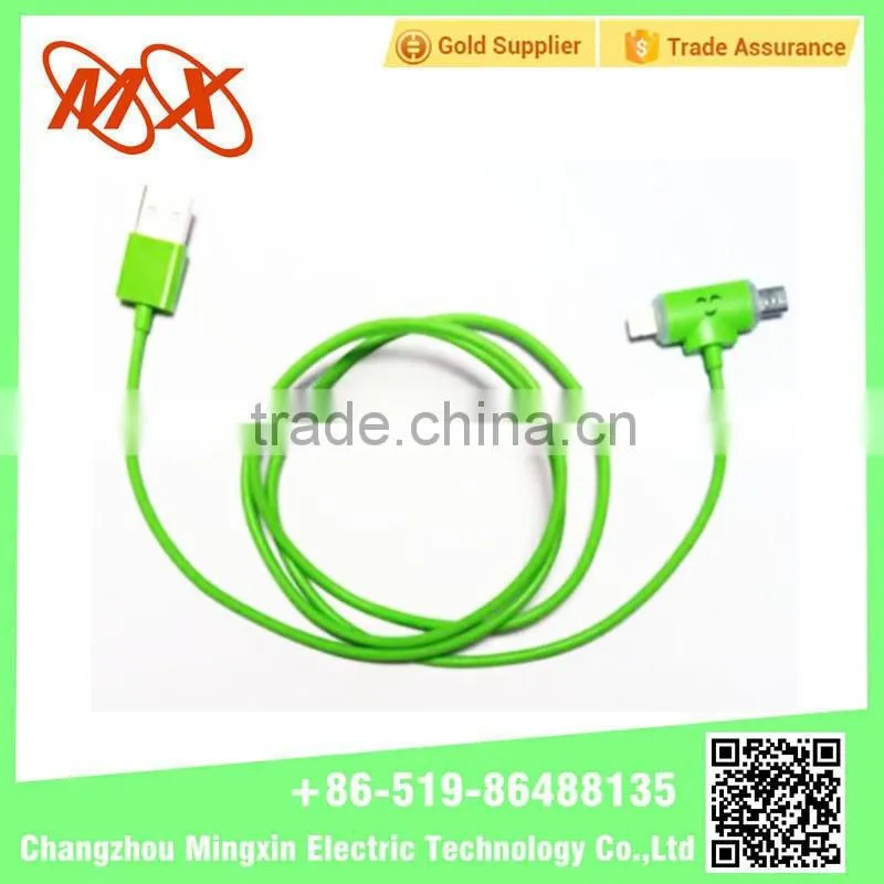 colourful TPE protector for apple iPhone /samsung micro USB cable OEM charging cable