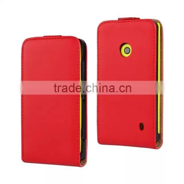For Nokia 525 Case Cover Luxury Pouch Top Leather Flip Bag
