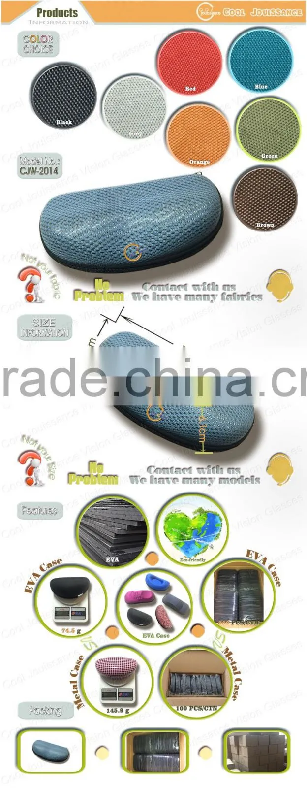 Hot new products modern eyewear cases snow glasses case for children