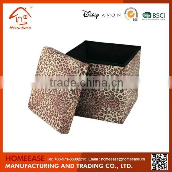Wholesale collapsible made in china novelty leopard storage box