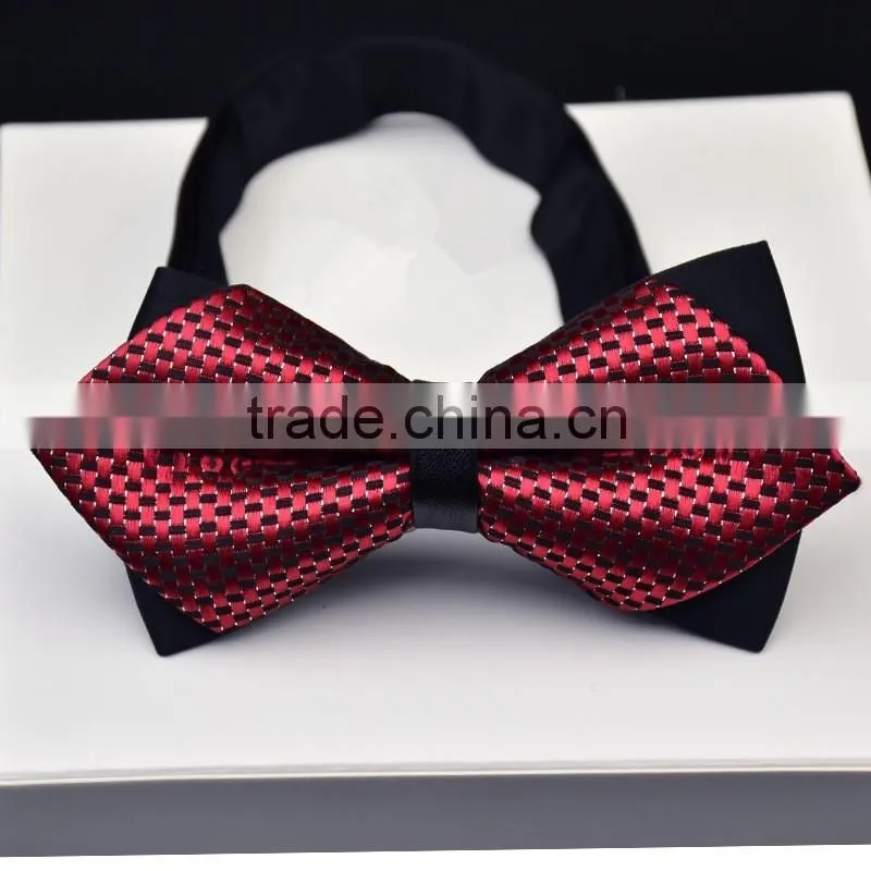 wholesale price top quality and high workmanship gold sequin glow bow tie for men