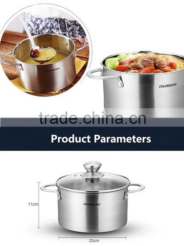 Induction Cookware Stainless Steel Stockpot With Cover