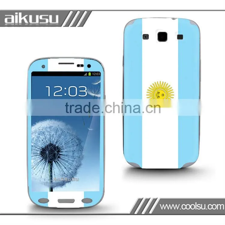 Flag style wood color sticker