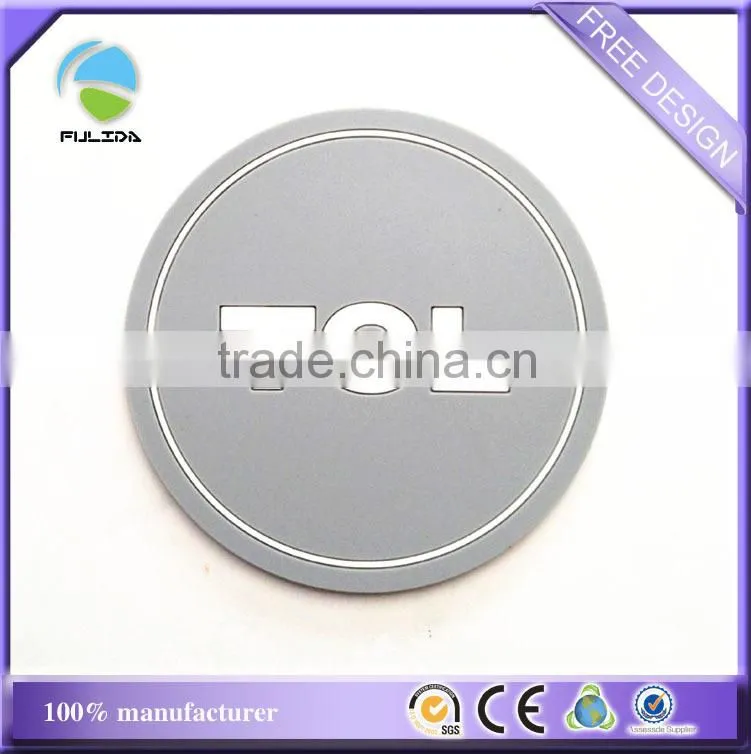 custom simple black Soft PVC Rubber advertising coffee cup holder Coaster