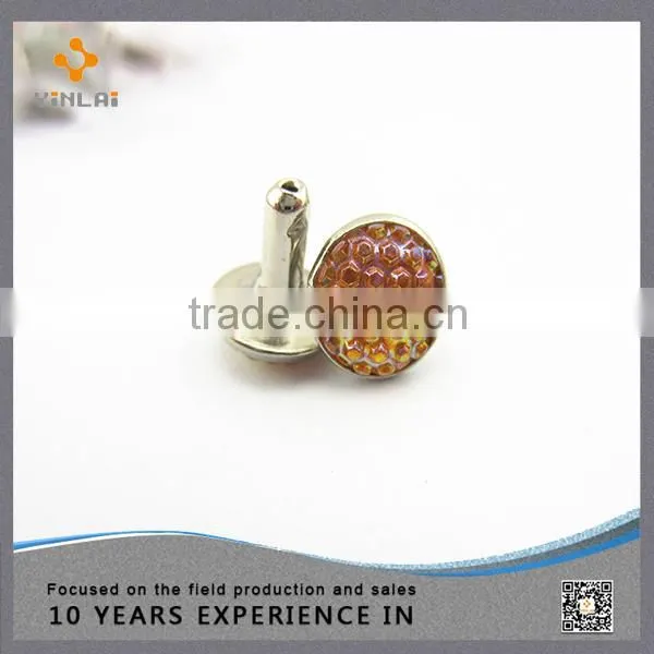 High Quality 10mm Yellow Crystal Rivet For Garment