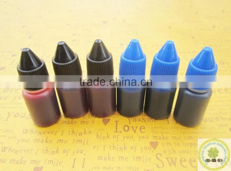Water basic self-inking stamp ink/Re-fill stamp pad ink for office use