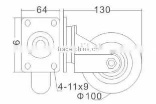swivel caster wheel for flight case road case