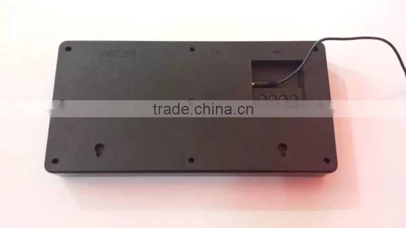 black plastic led digital clock with calendar and week
