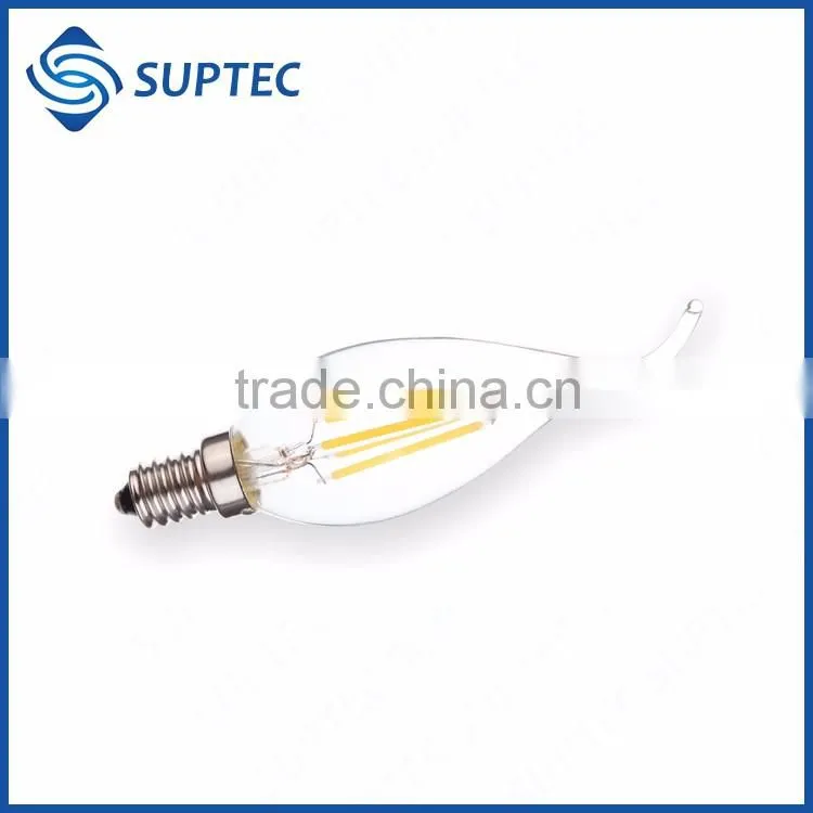 FREE SAMPLE Alibaba China E26 E27 B22 E12 E14 Dimmable LED Filament Bulb C35 LED Candle Light 2W 4W 6W 120V 230V 12V 24V