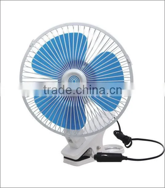 with gimbal and clip 360 degree oscillating car fan