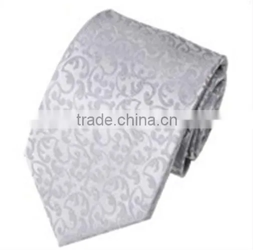 silver polyester men necktie or cravat.cravatte or business men tie