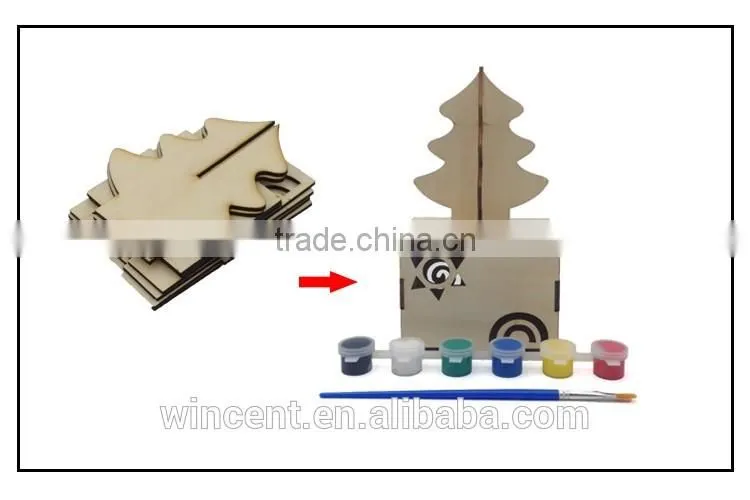 DIY Christmas Tree Treasure Chest Storage 3D Wooden Puzzle Box