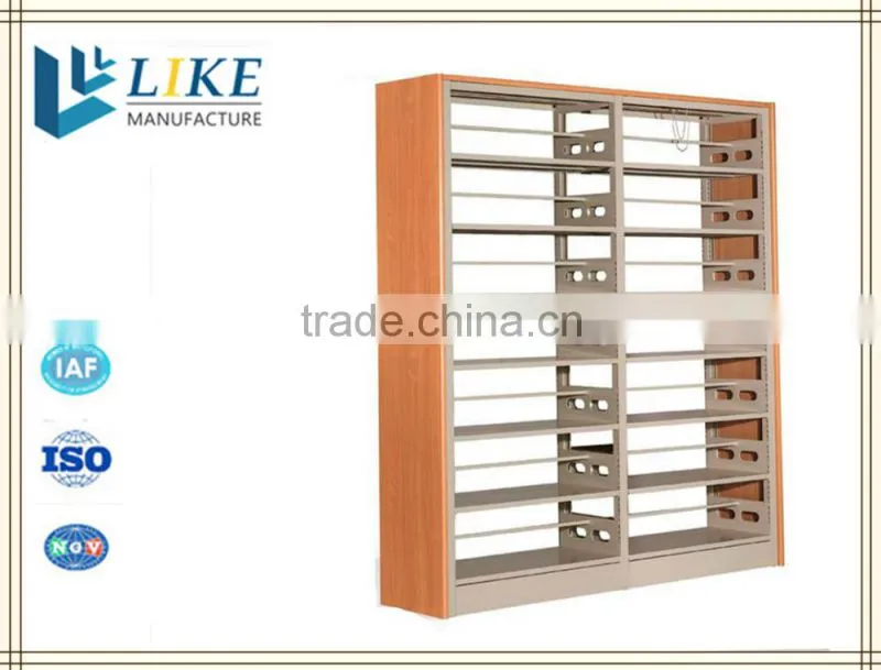 Practical steel book racks for library to disply books