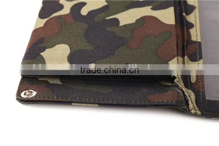 Wheasale Camouflage 8W Mutifuncation 2000mAH foldable Solar Charger With cheapest price