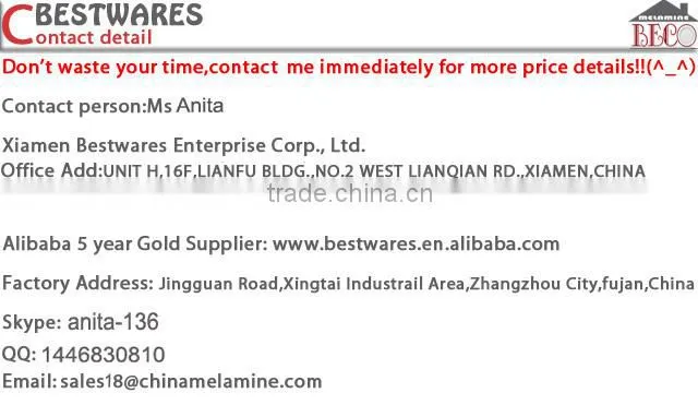 China wholesale latest style melamine dinnerware set