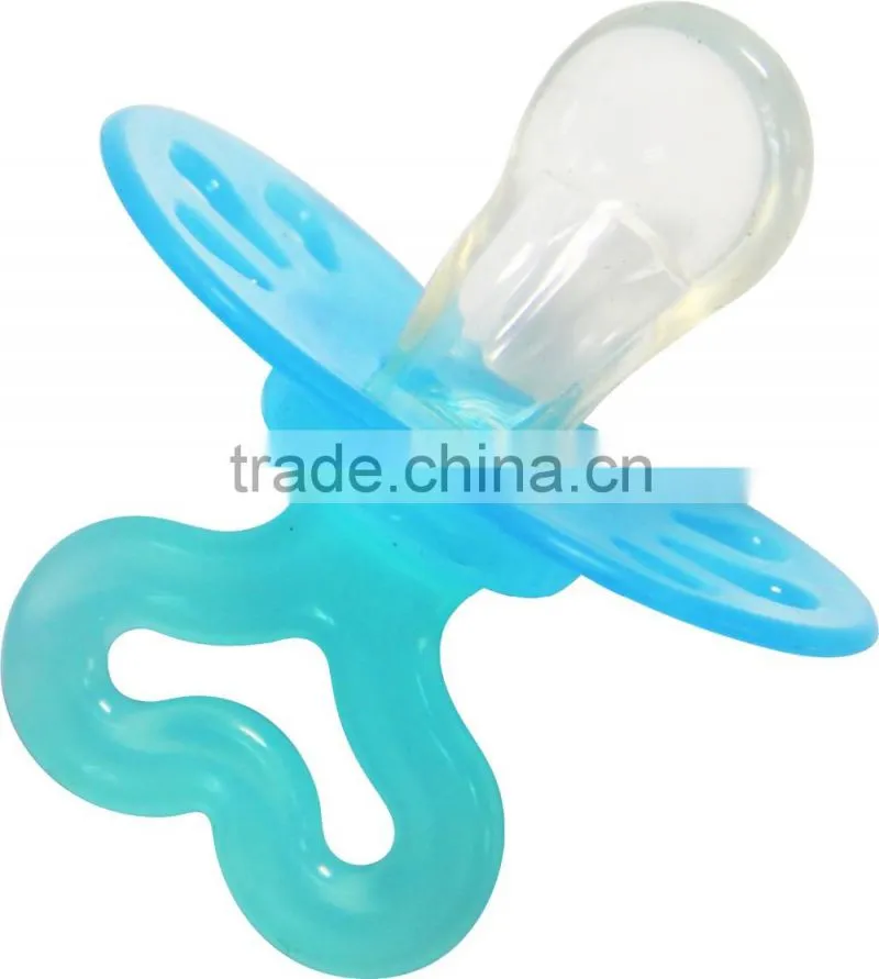 100% BPA free silicone baby pacifier clip simple pacifier manufacturer in china