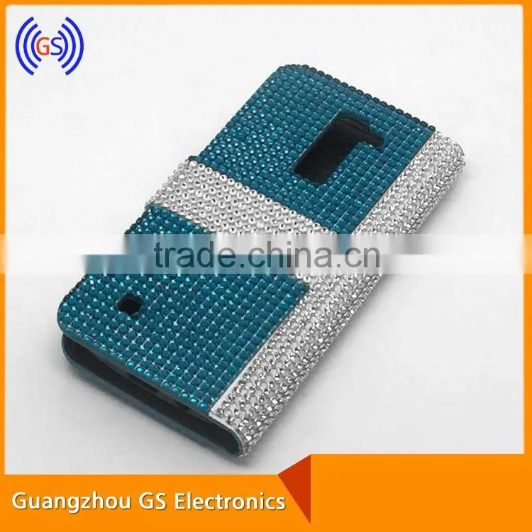 Customized Flip Bling Bling Crystal Rhinestone Cell Phone Cases For LG K4 K7 K10