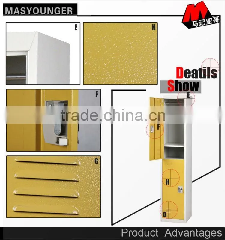 Single door locker with mirror