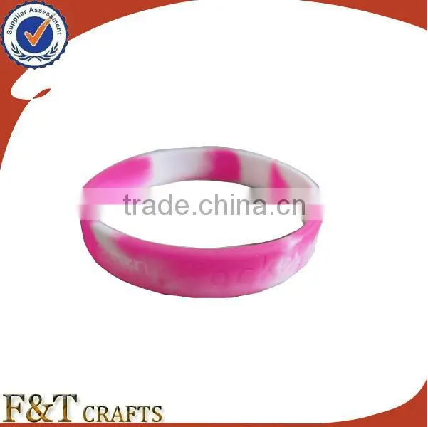 hot sale night lumimous customize silicon bracelet with printing logo