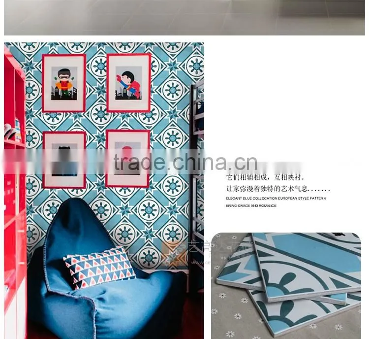 200*200mm blue color glazed ceramic bathroom tile design