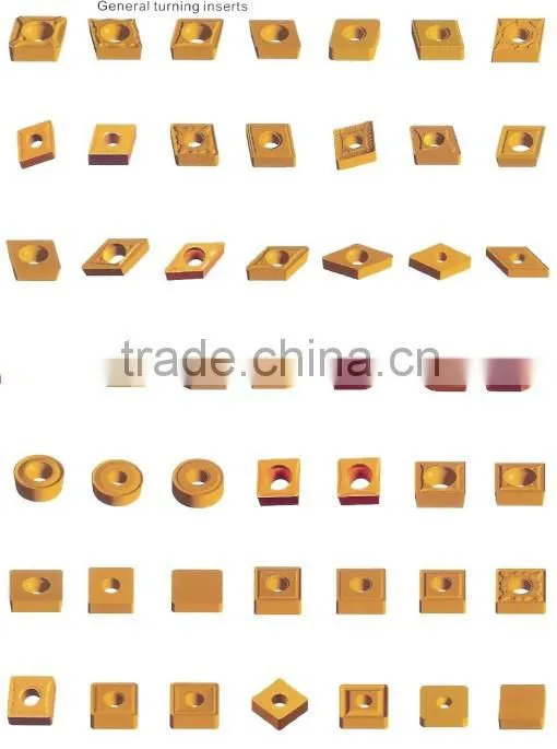 Cemented carbide cnc inserts for the machining of hardening steel