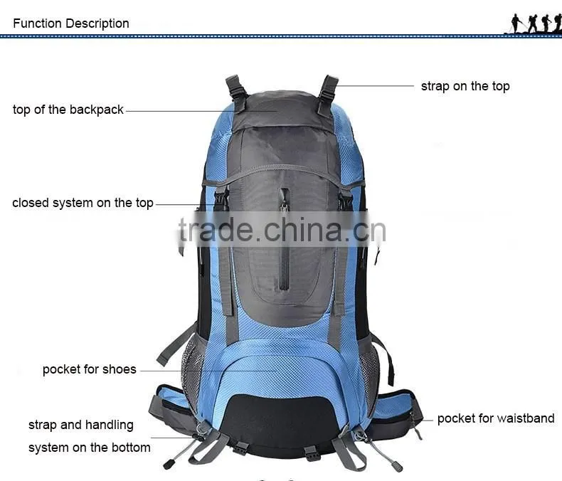 Factory supply waterproof hiking backpack hiking camping backpacks