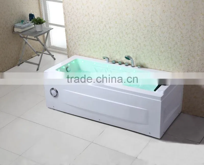 Fashion style whirlpool massage bathtub with LED light