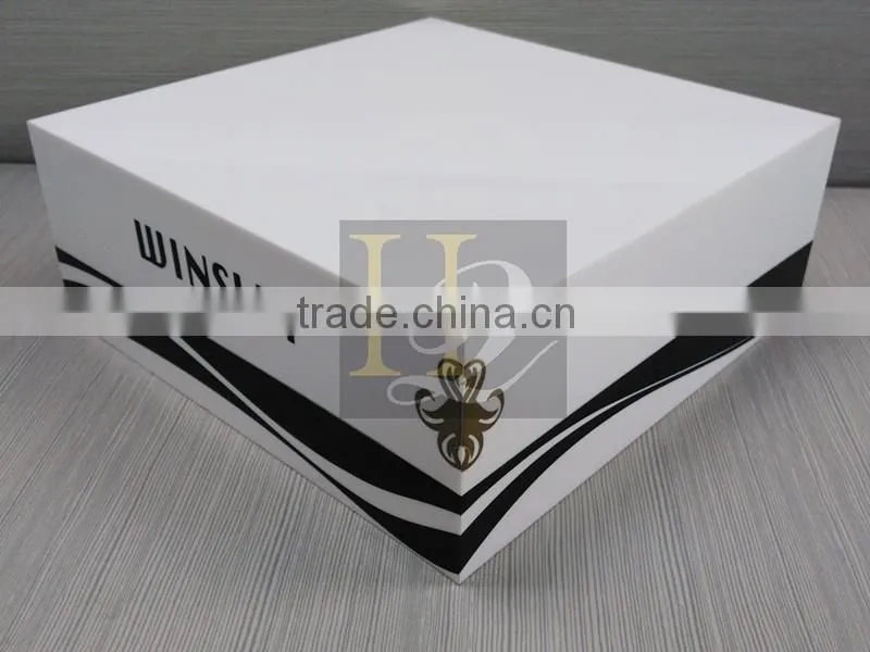 White color acrylic material acrylic boxes with lid, acrylic gift boxes custom