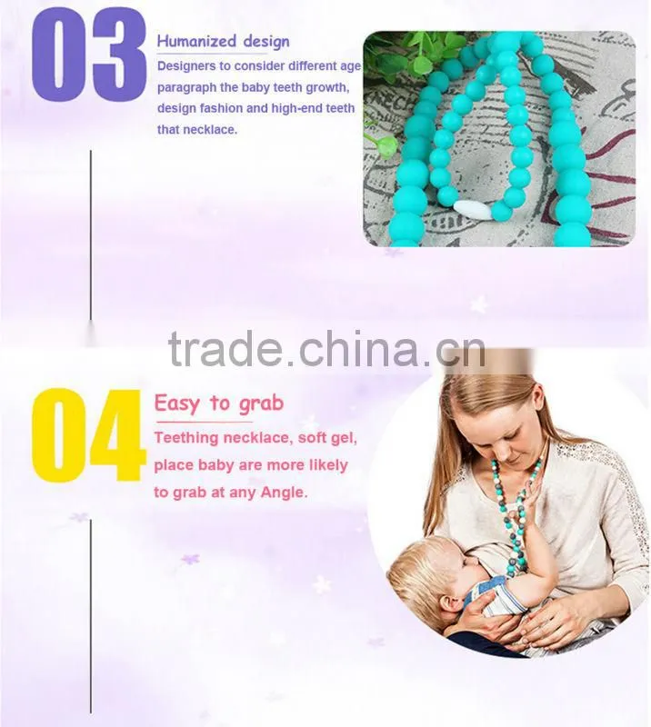 BPA Free Silicone Glow In the Dark Bead Necklace