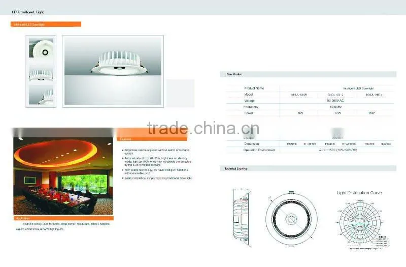 warm white 12w/15w led smart downlight with high quality